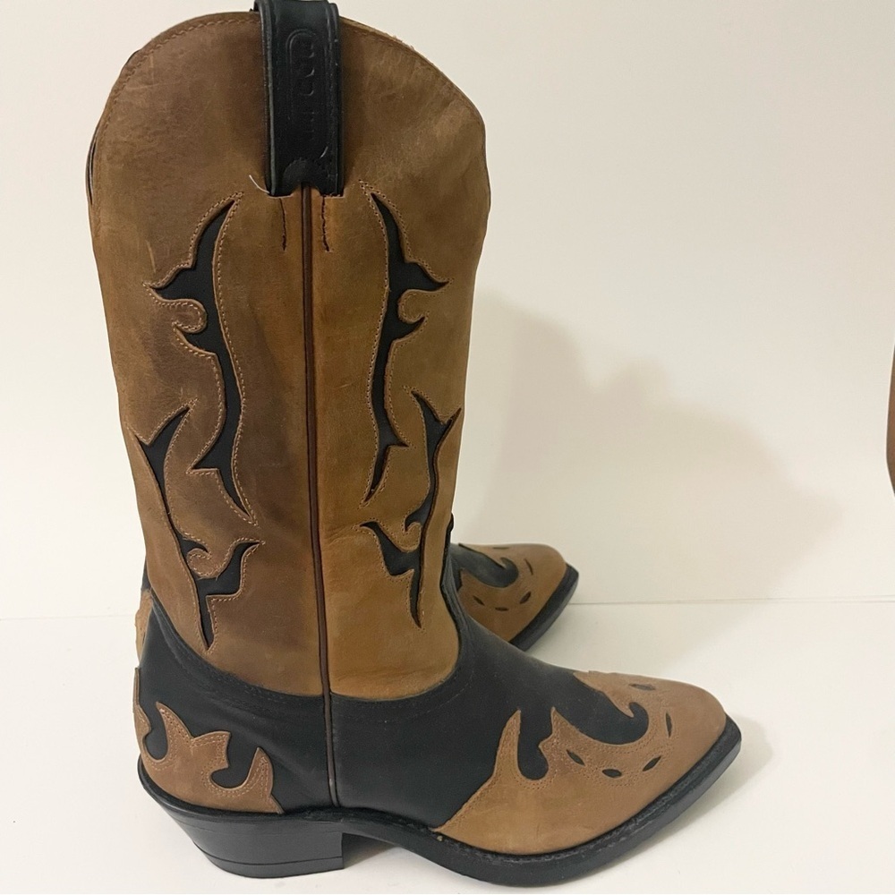 Boulet Womens Western Boots Size 8.5 Cowboy Boots 3E Wide - Picture 4 of 16